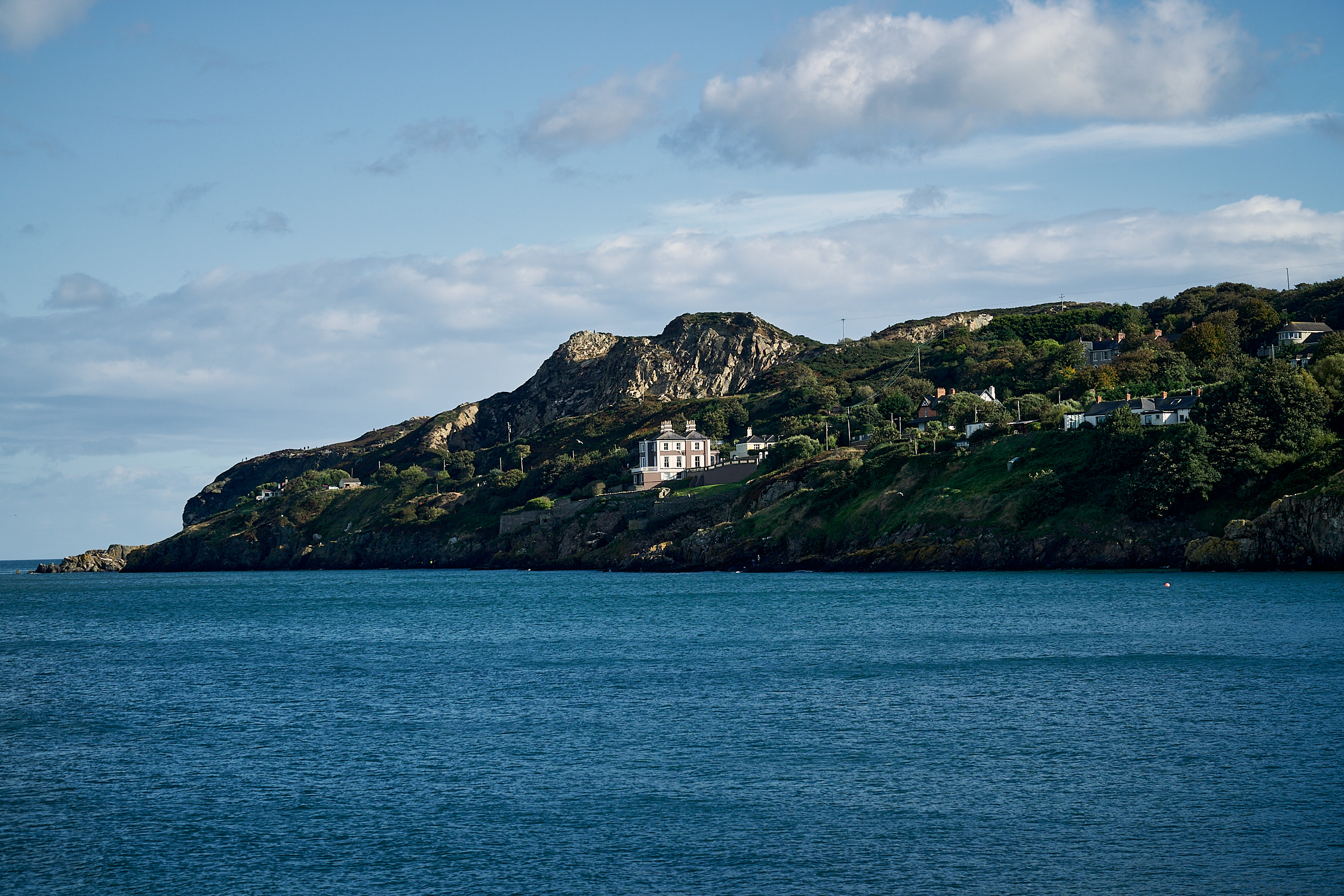 picture taken in Howth, Ireland showing Cliffs and Green